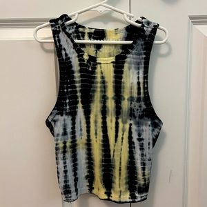 Aéropostale Tie-Dye High-Neck Cropped Tank